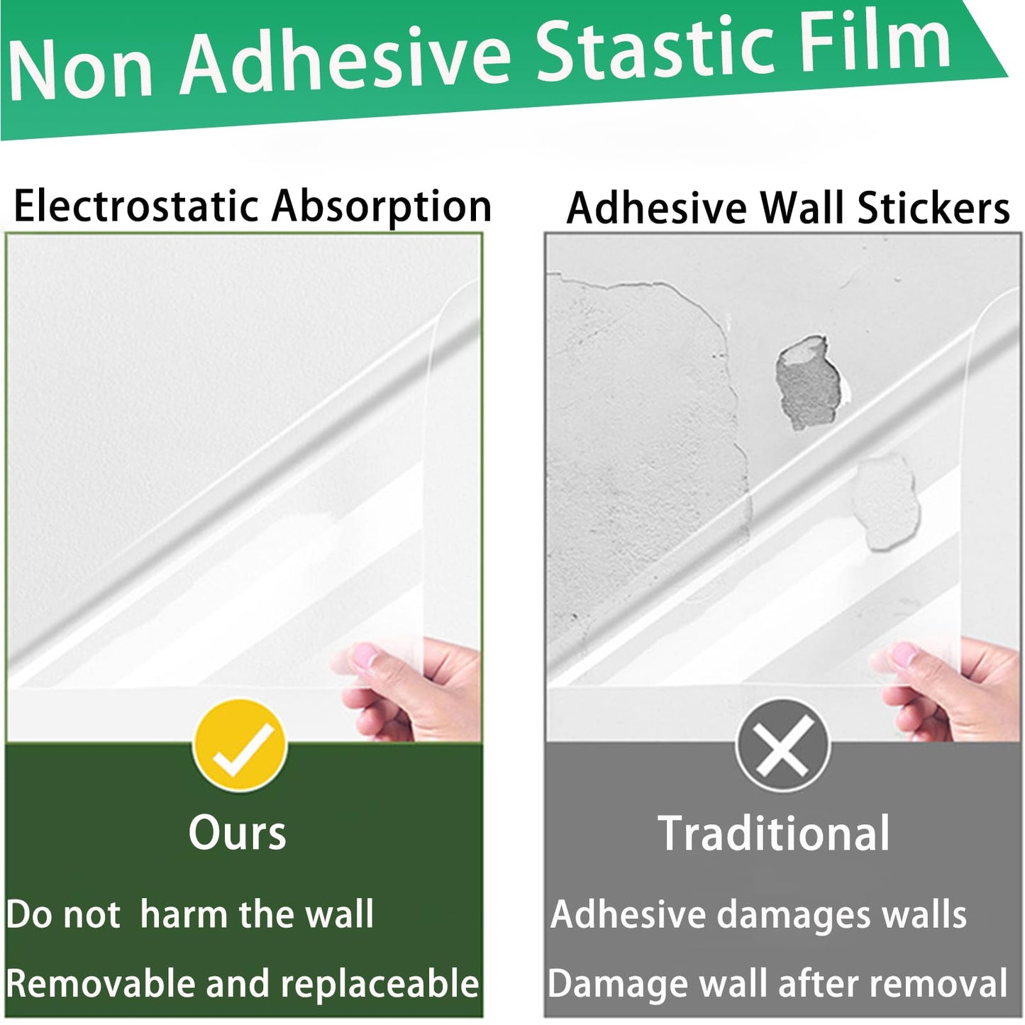 Transparent Electrostatic Wall Protection